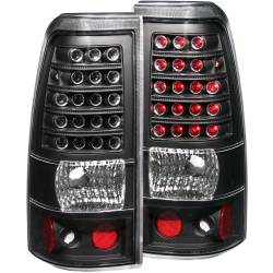 ANZO USA - Tail Light Set LED Clear Lens Black Housing Pair This Housing Has 3 Socket Ports Chevrolet Silverado 1500/2500 1999-2007, 1500 HD/3500 2001-2002, 2500 HD 2001-2007, 3500 HD 2007, GMC Sierra 1500 1999-2007, 1500 HD/2500 HD 2001-2007, 2500 1999-2004 ANZO US