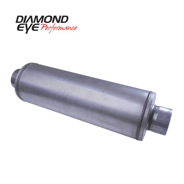 Diamond Eye Performance - Diamond Eye Performance 5" ALUMINIZED LOUVERED HIGH FLOW- STRAIGHT THROUGH PERFORMANCE MUFFLER - 5" I.D. X 5" I.D. - 460100