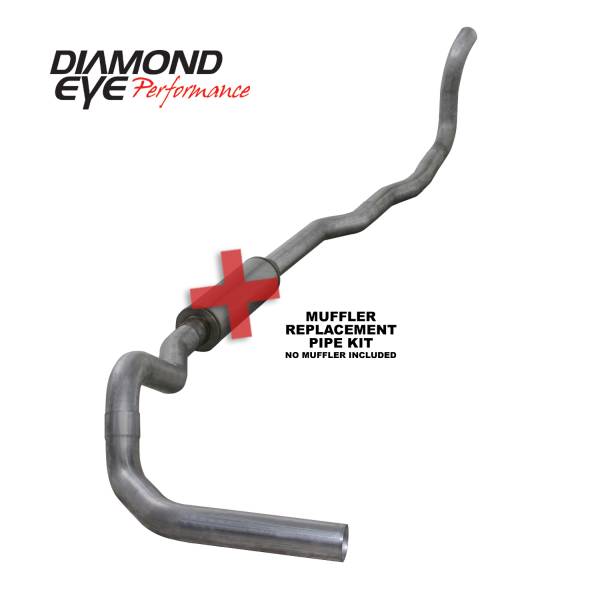 Diamond Eye Performance - Diamond Eye 1989-1993 DODGE 5.9L CUMMINS 2500/3500 4x4-4in. Aluminized No muffler