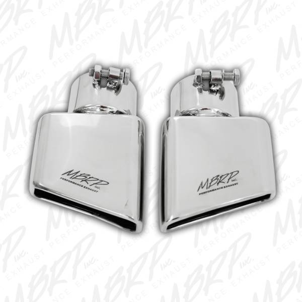 MBRP Exhaust - MBRP Exhaust Tip, 4 1/2"x 2 3/4" Rectangle, Angled Cut, 3" O.D. Inlet, Driver Side, 7" Length, T304 Stainless Steel, T5119