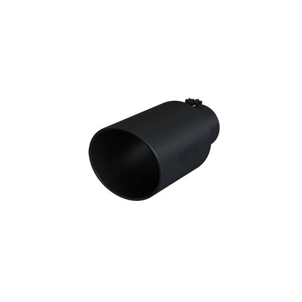 MBRP Exhaust - MBRP Exhaust Tip, 8" O.D., Rolled End, 5" inlet 18" in length, Black Coated T5129BLK