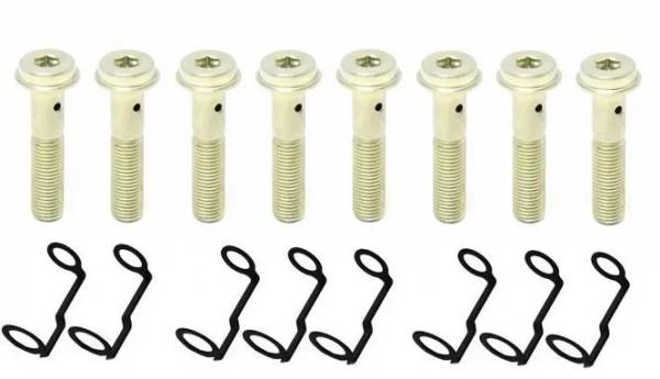 TrackTech Fasteners - TrackTech Fuel Injector Return Banjo Bolt Kit 01-04 LB7 Duramax