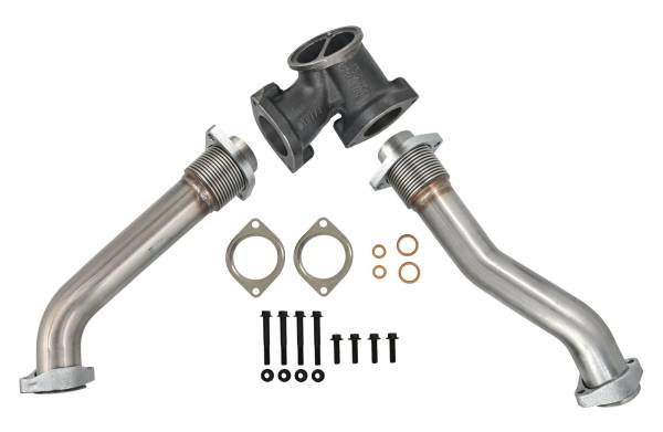 Spoologic - SPOOLOGIC Upgraded Bellowed 304SS Up-Pipe Kit For 1999.5-2003 Ford 7.3L Powerstroke