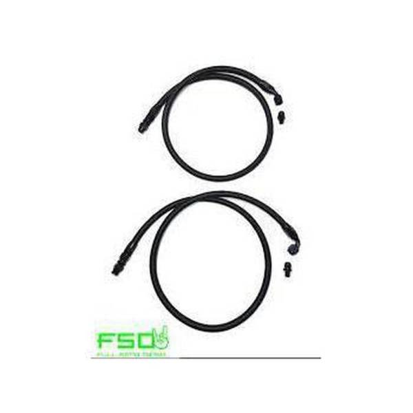 Full Send Diesel - 03-07 Dodge Cummins Mishimoto Transmission Cooler Line Kit Black Braided Full Send Diesel