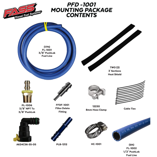 FASS - FASS Powerstroke Fuel Filter Delete Kit for 2011-2021 Superduty