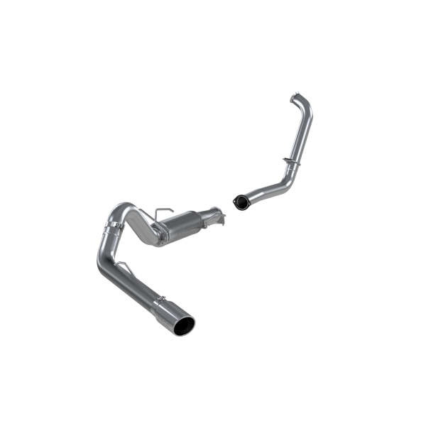 MBRP Exhaust - 4 Inch Turbo Back Single Side Stock Cat Exit Aluminized Steel For 03-05 Ford Excursion 6.0L MBRP