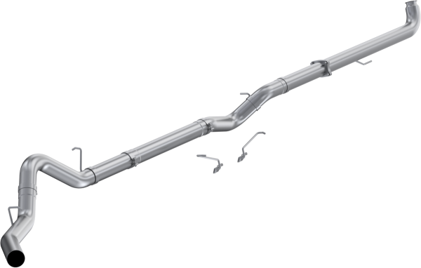 MBRP Exhaust - 2001-2004 Chevrolet/GMC Silverado/Sierra 2500/3500 6.6L EC/CC 4 Inch Downpipe-Back No Muffler Single Side Exit Aluminized Steel MBRP
