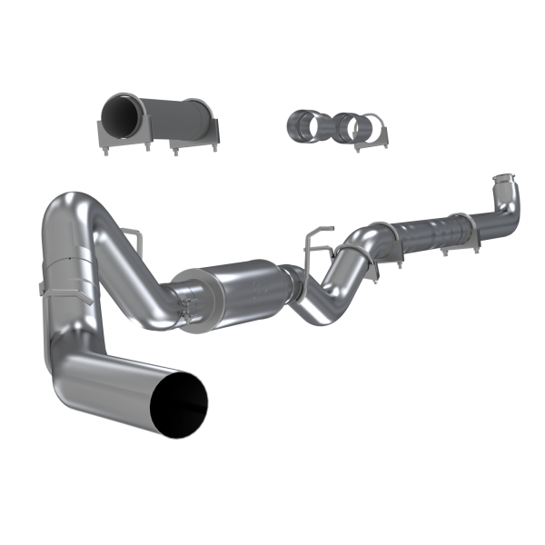 MBRP Exhaust - 4 Inch Single Side Aluminized Steel No Muffler For 01-07 Silverado/Sierra 2500/3500 Duramax Classic Extended/Crew Cab MBRP