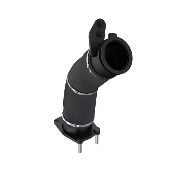 MBRP Exhaust - 2017-Present Silverado/Sierra 2500HD/ 3500HD L5P Duramax 6.6L, Armor BLK 3.5-Inch Down-Pipe, MBRP