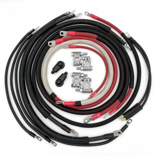 Big7Kits - Dodge Cummins Battery Cable Kit 2/0 Gauge For 1998-2002 Dodge RAM 2500/3500 5.9 Liter Cummins Diesel 2nd Gen Battery Cable Big7Kits