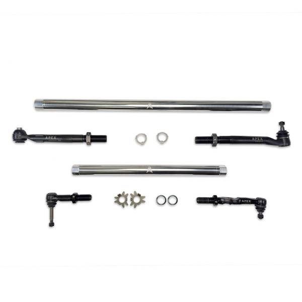 Apex Chassis - Heavy Duty ProLock Polished Aluminum Tie Rod and Drag Link Assembly Fits: 05-16 F250/F350 Super Duty Apex Chassis