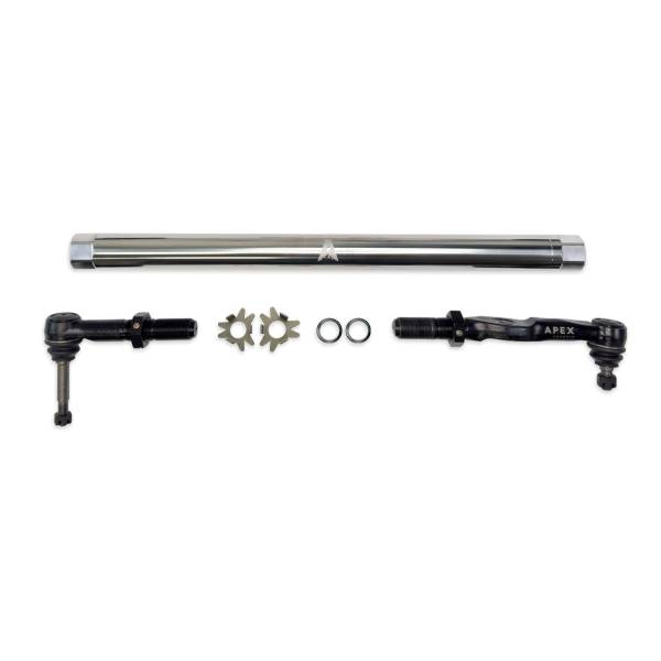 Apex Chassis - Heavy Duty Polished Aluminum Drag Link Assembly Fits: 05-16 F250/F350 Super Duty Apex Chassis