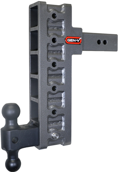 Gen Y Hitch - Mega Duty 2.5 Inch Offset Shank 3 Inch Rise, 12 Inch Drop 3K TW 21K Hitch & GH-061 Dual-Ball Gen Y Hitch