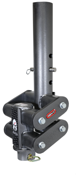 Gen Y Hitch - Spartan Torsion Flex SnapLatch 2.5 Inch Offset 4 Inch Round Tube Gooseneck 2 5/16 Inch Coupler Standard Height 8.5K TW 25K Towing Includes GH-098 Pin & Pull Rod Gen Y Hitch