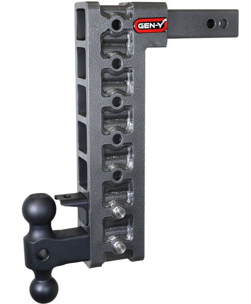 Gen Y Hitch - Mega Duty 2 Inch Shank 15 Inch Drop 1.5K TW 10K Hitch & GH-031 Dual-Ball & GH-032 Pintle Lock (Stab Kit Recommended:GH-0100) Gen Y Hitch