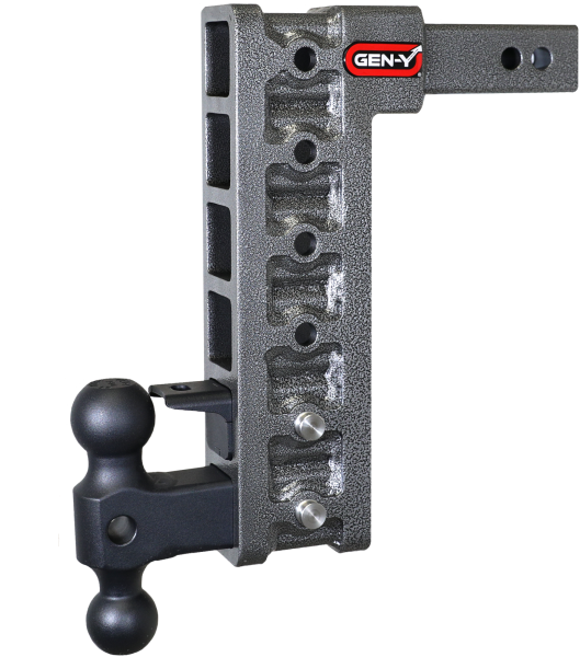 Gen Y Hitch - Mega Duty 2 Inch Shank 12.5 Inch Drop 1.5K TW 10K Hitch & GH-031 Dual-Ball & GH-032 Pintle Lock (Stab Kit Recommended:GH-0100) Gen Y Hitch