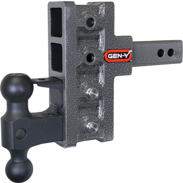 Gen Y Hitch - Mega Duty 2 Inch Offset Shank 2.5 Rise, 5 Inch Drop 2K TW 16K Hitch & GH-051 Dual-Ball & GH-032 Pintle Lock Gen Y Hitch