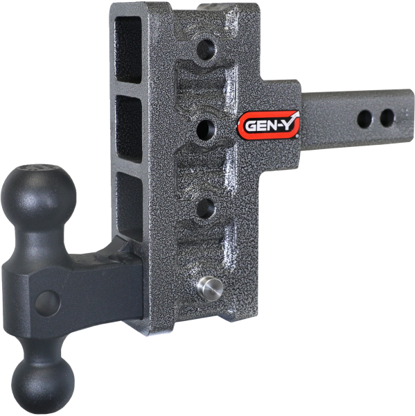 Gen Y Hitch - Mega Duty 2 Inch Offset Shank 2.5 Rise, 5 Inch Drop 2K TW 16K Hitch & GH-051 Dual-Ball Gen Y Hitch