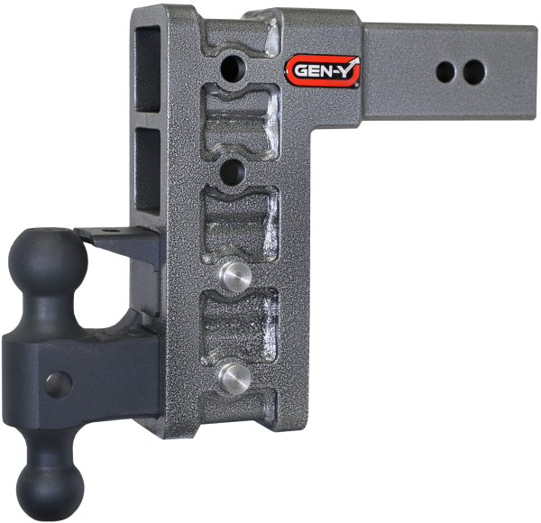 Gen Y Hitch - Mega Duty 3 Inch Shank 9 Inch Drop 3.5K TW 32K Hitch & GH-0161 Dual-Ball & GH-0162 Pintle Lock Gen Y Hitch