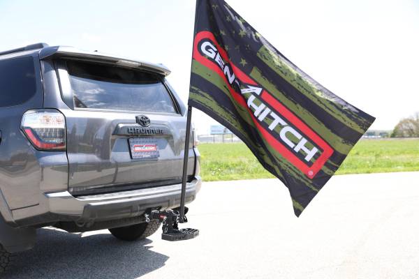 Gen Y Hitch - 2 Inch Extended Shank GEN-Y Flag Pole (specifically for vehicles with tire on the back when this is being used directly in the receiver) Gen Y Hitch