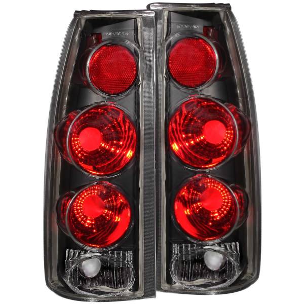 ANZO USA - Tail Light Set Clear Lens Black Housing 3D Style Pair Chevy/GMC/Cadillac Trucks/SUVs 1988-2000 ANZO USA