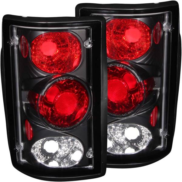 ANZO USA - Tail Light Set Clear Lens Black Housing Pair This Is A 3 Bulb Housing Ford Trucks/SUVs 1995-2006 ANZO USA
