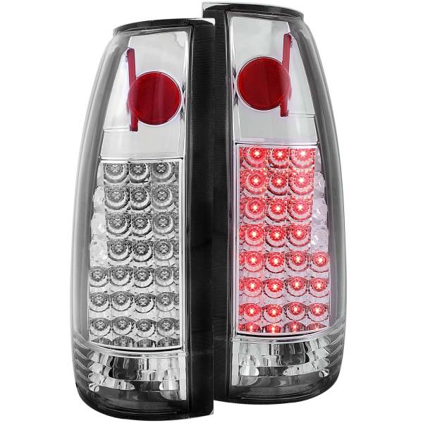 ANZO USA - Tail Light Set LED Clear Lens Chrome Housing G2 Pair Chevy/GMC/Cadillac Trucks/SUVs 1988-2000 ANZO USA