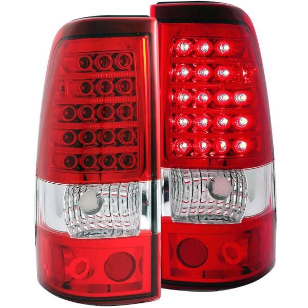ANZO USA - Tail Light Set LED Red/Clear Lens Pair Does Not Fit 3500 Series Or Stepside Models Chevrolet Silverado 1500/1500 HD/2500 HD/3500 2003-2007, 2500 2003-2006 ANZO USA