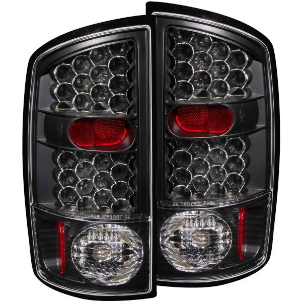 ANZO USA - Tail Light Set LED Clear Lens Black Housing Pair Dodge Ram 1500 2002-2006, 2500/3500 2003-2006 ANZO USA