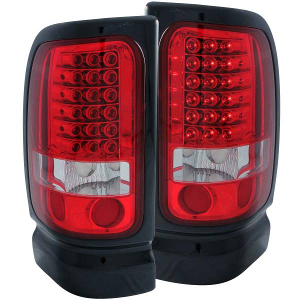 ANZO USA - Tail Light Set LED Red/Clear Lens Pair Dodge Ram 1500 1994-2001, 2500/3500 1994-2002 ANZO USA