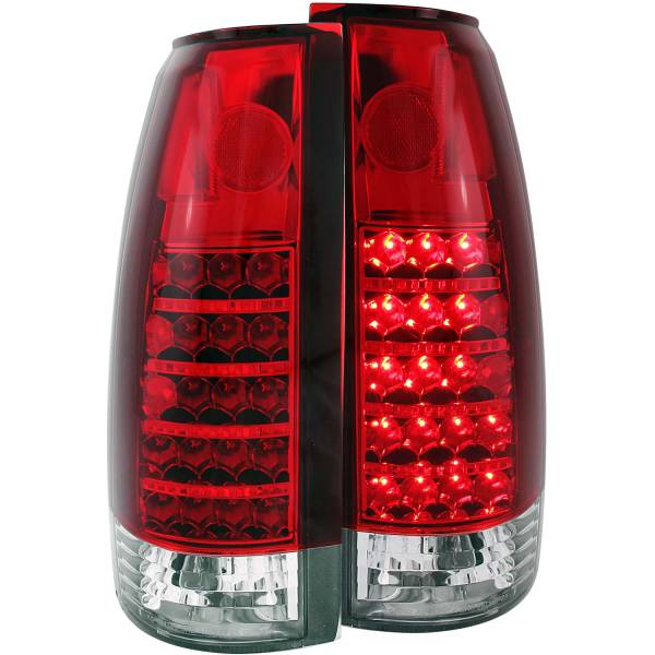 ANZO USA - Tail Light Set LED Red/Clear Lens Pair Chevy/GMC/Cadillac Trucks/SUVs 1988-2000 ANZO USA
