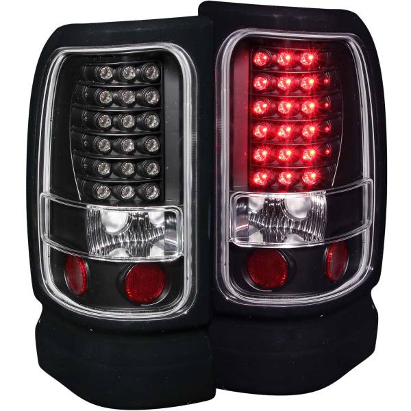 ANZO USA - Tail Light Set LED Clear Lens Black Housing Pair Dodge Ram 1500 1994-2001, 2500/3500 1994-2002 ANZO USA