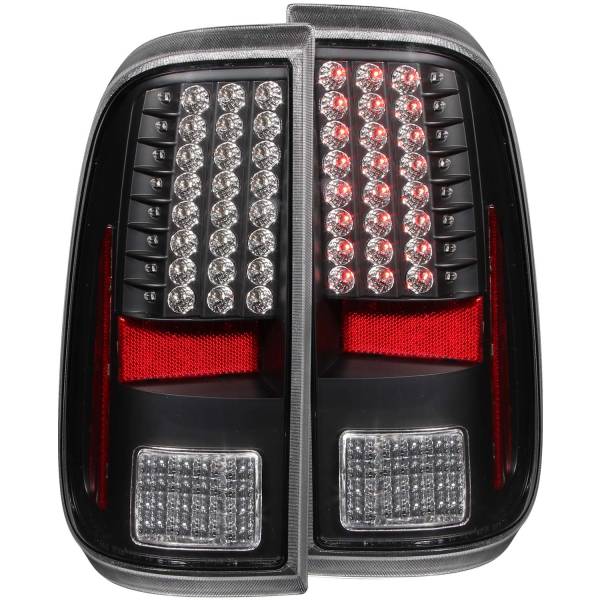 ANZO USA - Tail Light Set LED Clear Lens Black Housing Pair Reconnect Power As It Was Previously. Ford F-250 Super Duty/F-350/F-450/F-550 Super Duty 2008-2016 ANZO USA