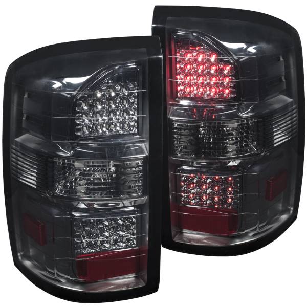 ANZO USA - Tail Light Set LED Smoke Lens Pair GMC Sierra 1500 2014-2015, 2500 HD 2014-2016 ANZO USA