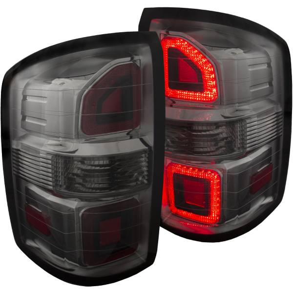 ANZO USA - Tail Light Set LED Smoke Lens G2 Pair GMC Sierra 1500/2500 HD 2014-2015 ANZO USA