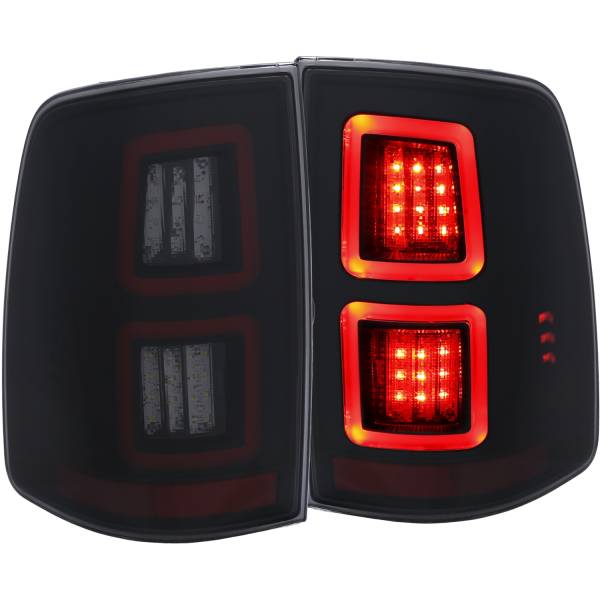 ANZO USA - Tail Light Set LED Smoke Lens Pair Dodge Ram 1500/2500/3500 2009-2010, Ram 1500/2500/3500 2011-2018, Ram 1500 2019-2023 ANZO USA