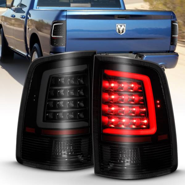 ANZO USA - Tail Light Set LED Black Housing Smoke Lens PairRam 1500/2500/3500 2011-2018 ANZO USA