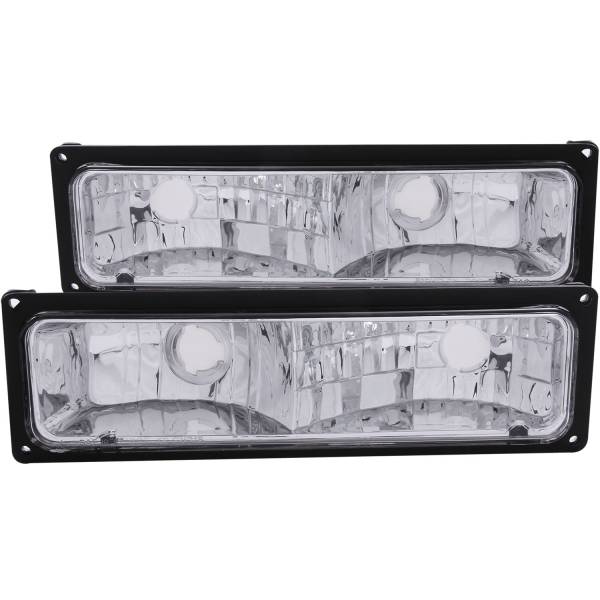 ANZO USA - Euro Black Housing Pair Chevy/GMC Trucks/SUVs 1988-2000 ANZO USA