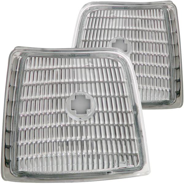 ANZO USA - Side Marker Light Assembly Euro Clear Lens Pair Chrome Ford Bronco/F-150 1992-1996, Ford F-250/F-350 1992-1998, Ford F-250 HD 1997 ANZO USA