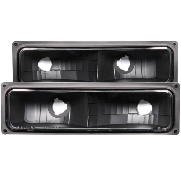 ANZO USA - Euro Clear Lens Black Housing Pair Chevy/GMC Trucks/SUVs 1988-2000 ANZO USA