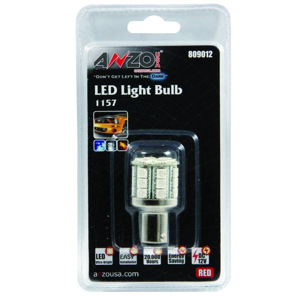 ANZO USA - Tail Light Bulb LED 1157 28 LEDS 1 3/4 Inch Tall Red ANZO USA