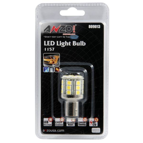 ANZO USA - Tail Light Bulb LED 1157 28 LEDS 1 3/4 Inch Tall White ANZO USA
