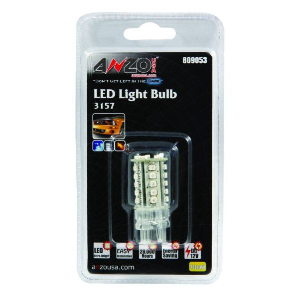 ANZO USA - Tail Light Bulb LED 3157 30 Smds 2 Inch Tall Amber ANZO USA