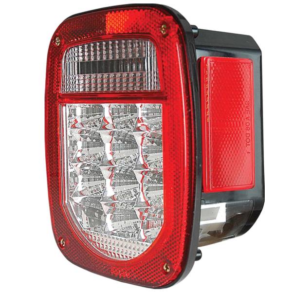 ANZO USA - Tail Light Set LED Red/Clear Lens W/License Plate Bracket And Extra Red Lens Includes Extra Red Lens And Reflector ANZO USA