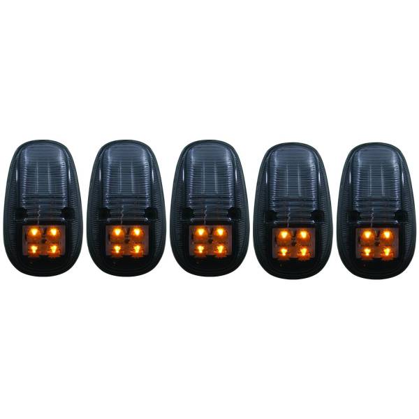 ANZO USA - Roof Marker Light Smoke Lens 5 Pc. LED Replacement For Factory Cab Lights Only Does Not Include Harness Dodge Ram 2500/3500 1999-2002 ANZO USA
