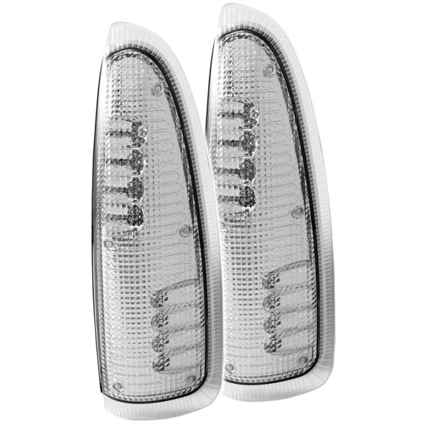 ANZO USA - Door Mirror Turn Signal Light Indicator 2 Pc. Clear Lens W/LED Amber Turn Signal Ford Excursion 2003-2005, Ford F-250/F-350 Super Duty 2003-2007 ANZO USA