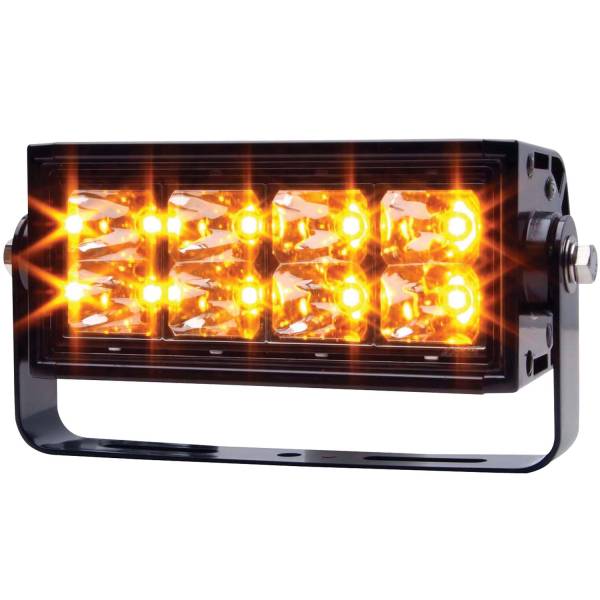 ANZO USA - Rugged Vision Off Road LED Light Bar Rectangle 6 Inch 8 LEDS High Output Amber Weather Resistant Housing ANZO USA