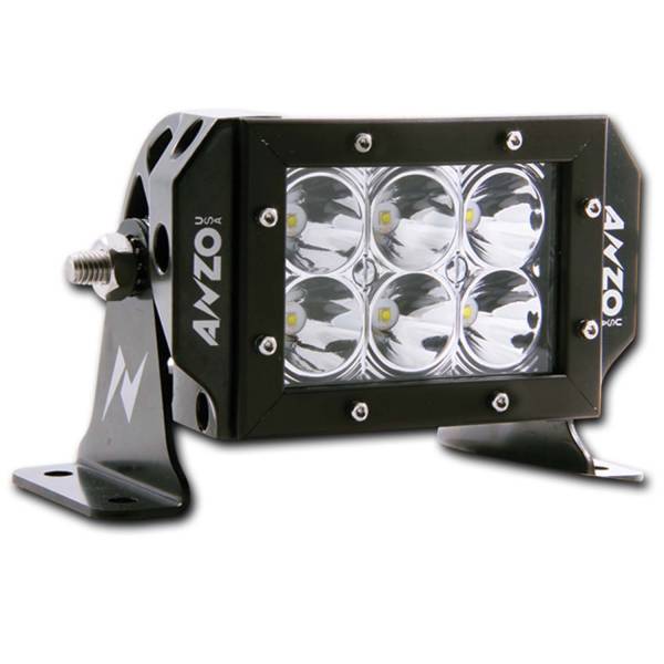 ANZO USA - Rugged Vision Off Road LED 6 Inch 6 LEDS High Output Spot Rugged Vision Off Road LED Rectangle 18W / 1440 Raw Lumen Output ANZO USA