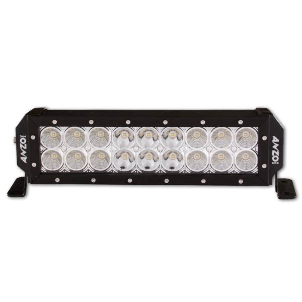 ANZO USA - Rugged Vision Off Road LED Light Bar 12 Inch 3W High Intensity LED Combo Spot And Flood 54W / 3600 Raw Lumen Output ANZO USA