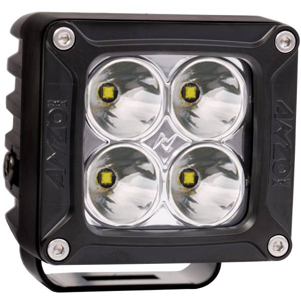 ANZO USA - Rugged Vision Off Road LED Spot Light 3 Inch X 3 Inch High Power W/Harness 20W / 1500 Raw Lumen Output ANZO USA